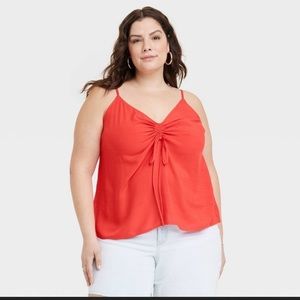 Ava & Viv size 2X plus women’s red tank top.